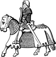 knight in armor on a horse