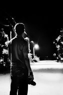photographer on the night street
