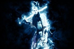warrior among the dark clouds