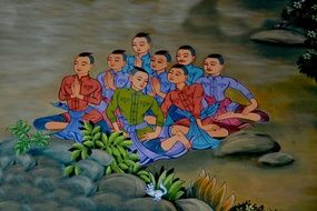 Buddha devotees as an illustration