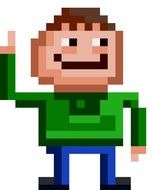 isolated pixel man