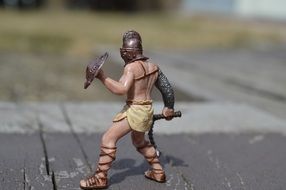 figure as a gladiator