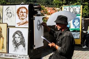 Painter on a street