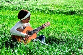 spanish girl with guitar