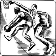 Athletic Basketball drawing