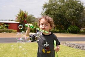 Child with the bubbles