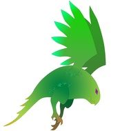 drawing of a green dragon