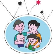 graphic image of a happy family