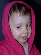 little baby in a pink jacket