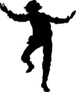 black silhouette of a dancer