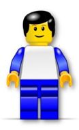 Action Blue Bricks Built Figure drawing