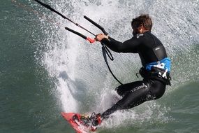 kite surfers action