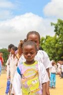 african children under the bright sun