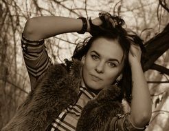 sepia Portrait Girl