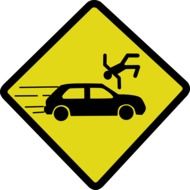 clipart of the Accident Car sign