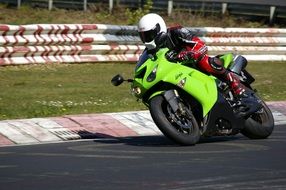 sportsman on a motorcycle kawasaki