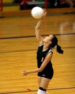girl with a ball in volleyball