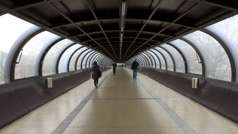 Group Of People on Tunnel bridge, germany, dÃ¼sseldorf