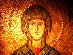 virgin Mary, Mother Of God, colorful mosaic