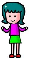 colorful graphic image of a funny girl