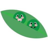 Twins children in peas