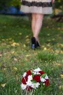Bouquet on grass