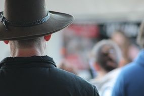 Man in Hat, Akubra