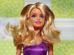 Barbie with luxurious blond hair