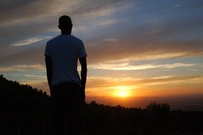 looking man for sunset