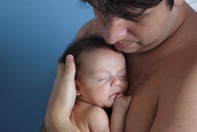 Father with Newborn