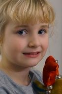 portrait of a blond little girl