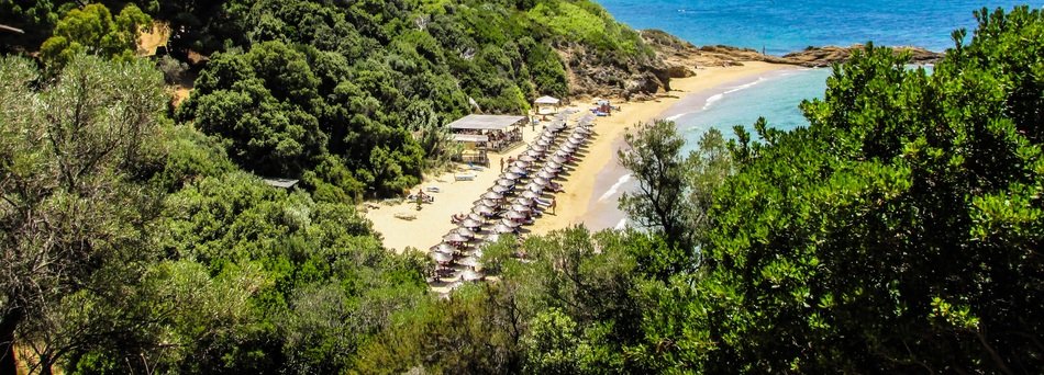 Skiathos Beach scenic in summer Greece