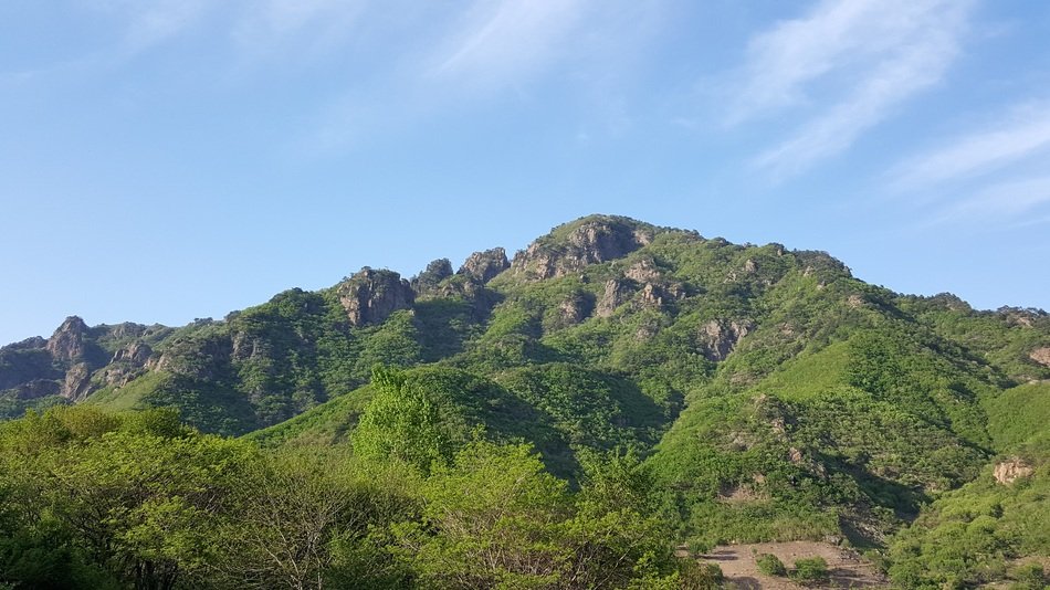 landscape of sacred mountain under the blue sky