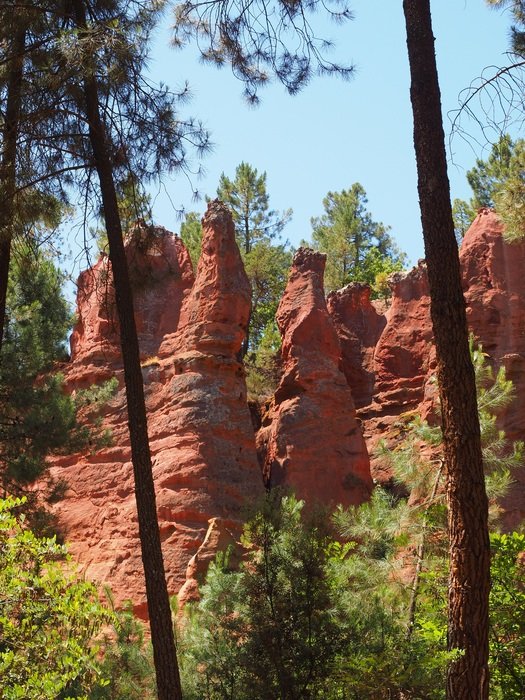 red ochre rocks in France