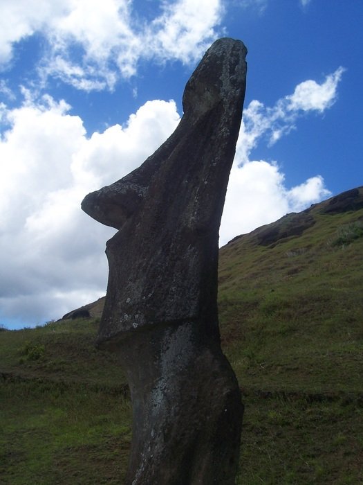 big sculpture on easter island
