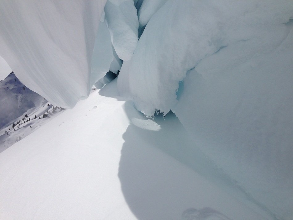 Snow on the glacier on the landscape
