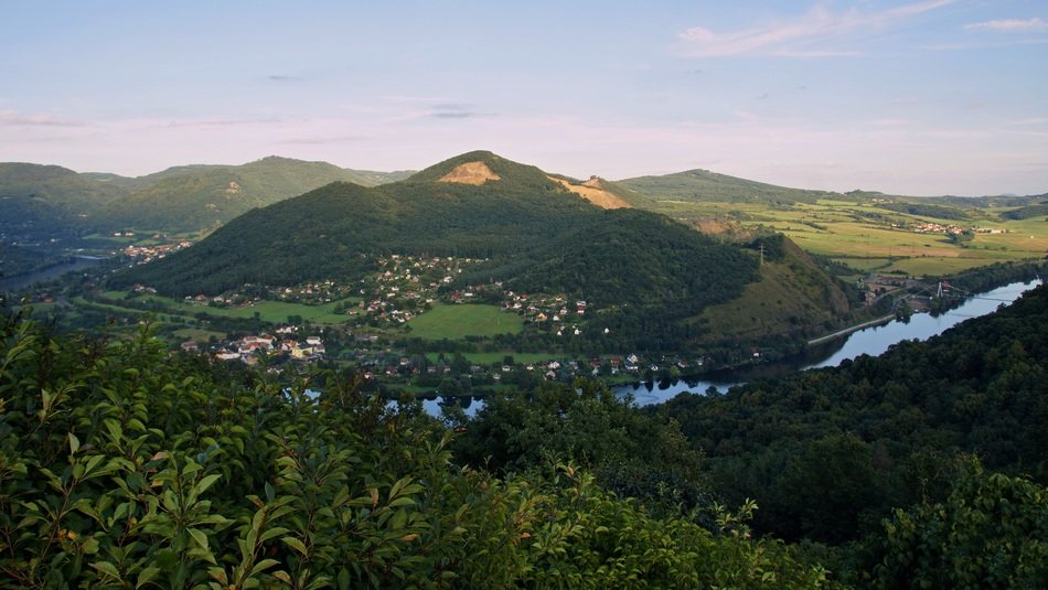 panorama of the gate to the Czech Republic