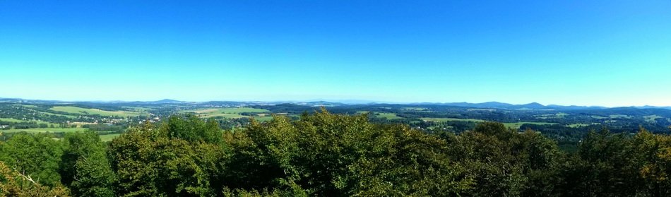 panoramoc view of Czech forest