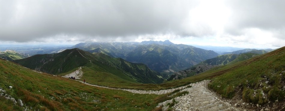 hiking trail in the high Tatras in poland