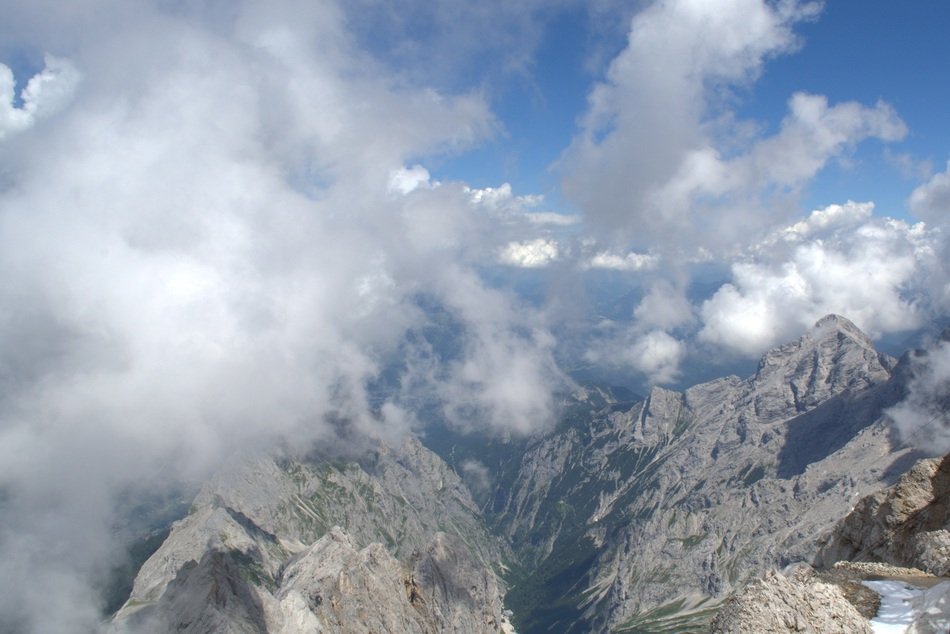 Zugspitze in clouds
