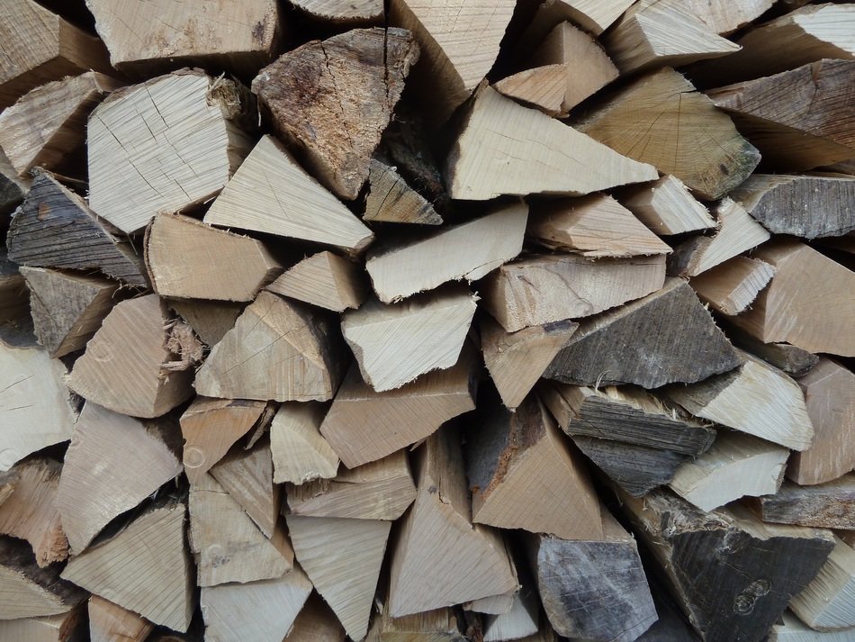 stack of firewood in bavaria
