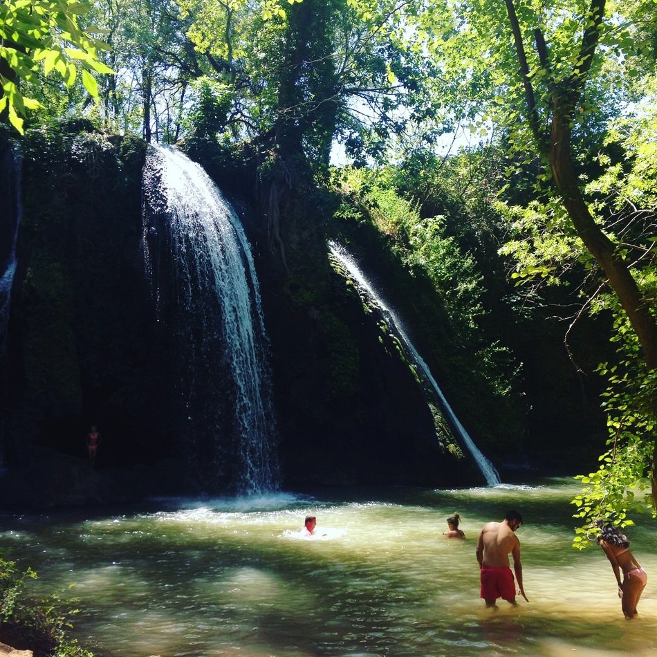 landscape of Waterfall in France