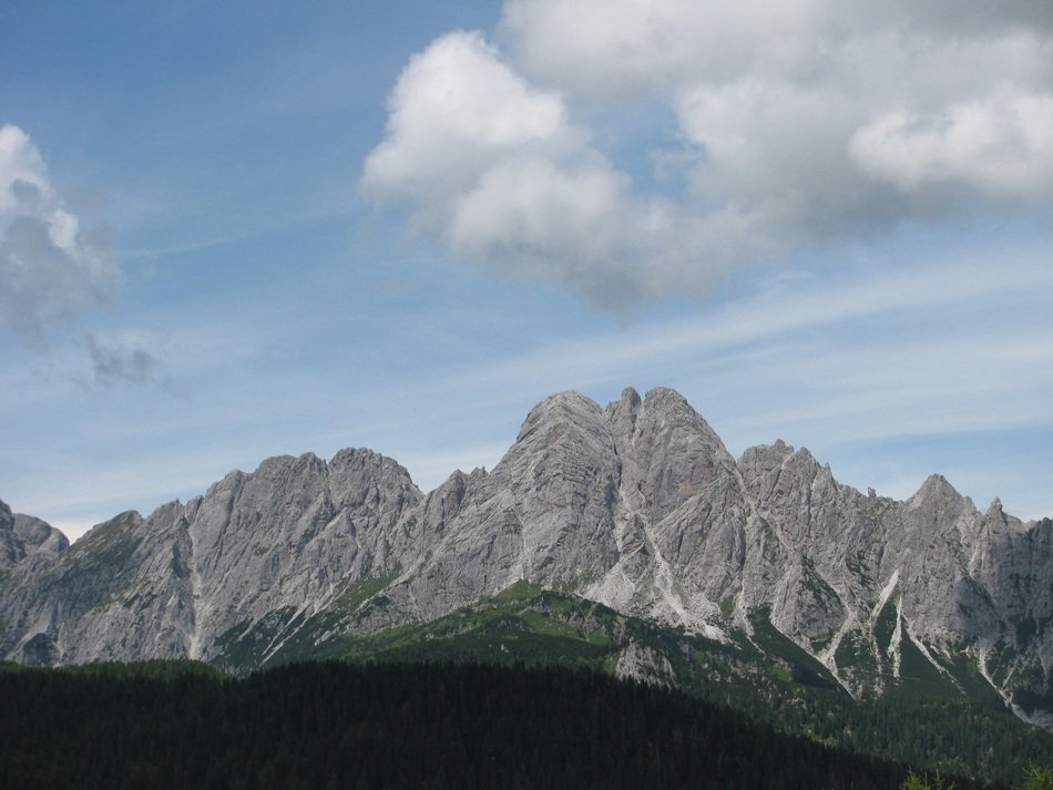 landscape of the gray mountains in Carnia