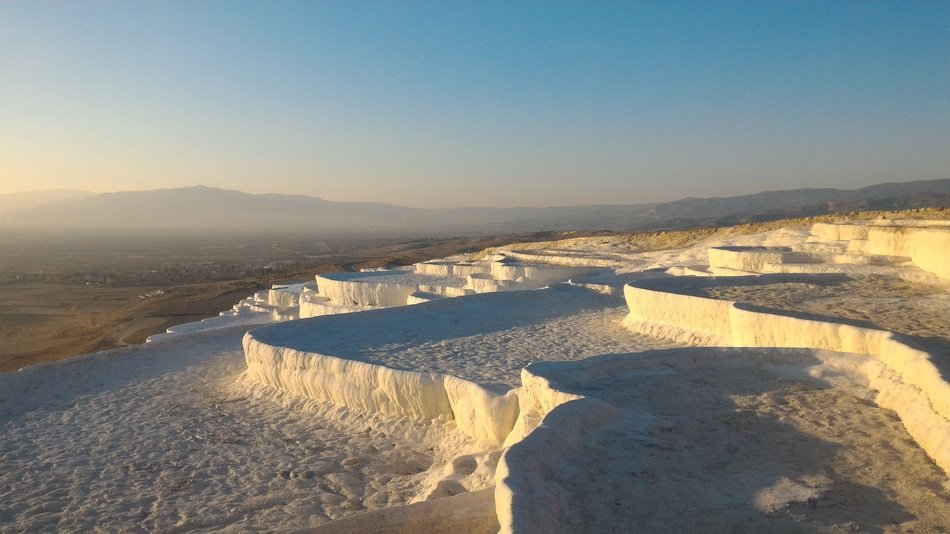 sunset over Pamukkale