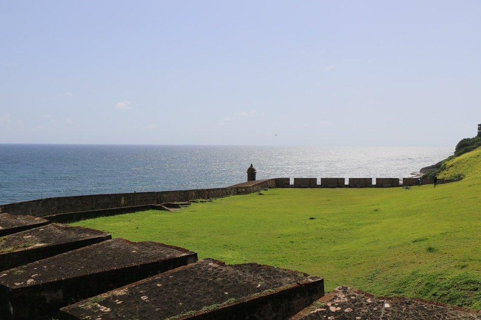 photo of the fortification along the sea coast on a sunny day