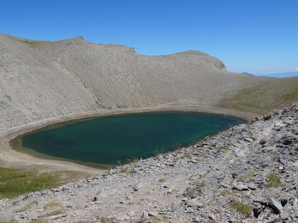 lake in the alps of high provence