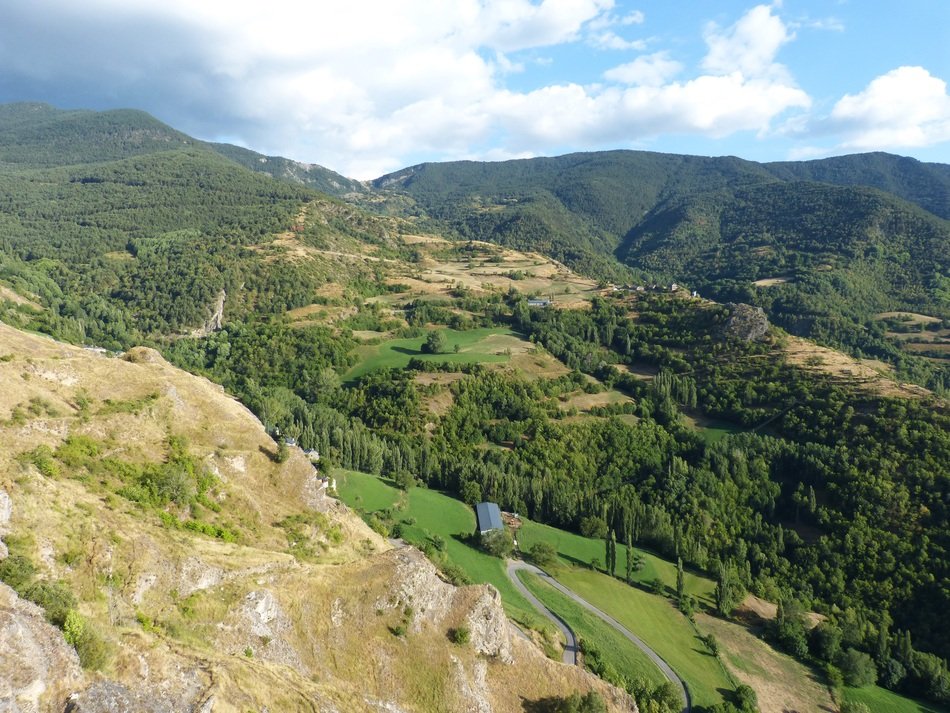 scenic mountains in summer, spain, pallars sobira, farrera