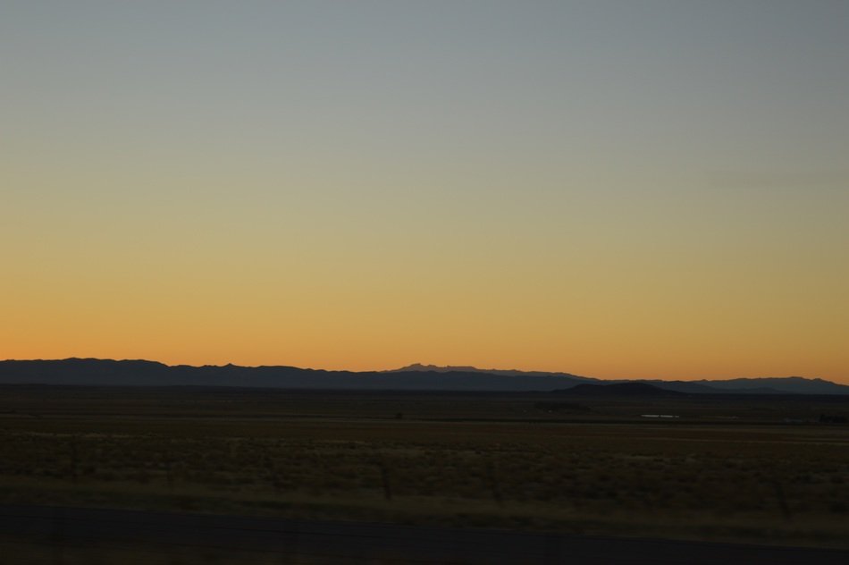 evening panorama of the death valley