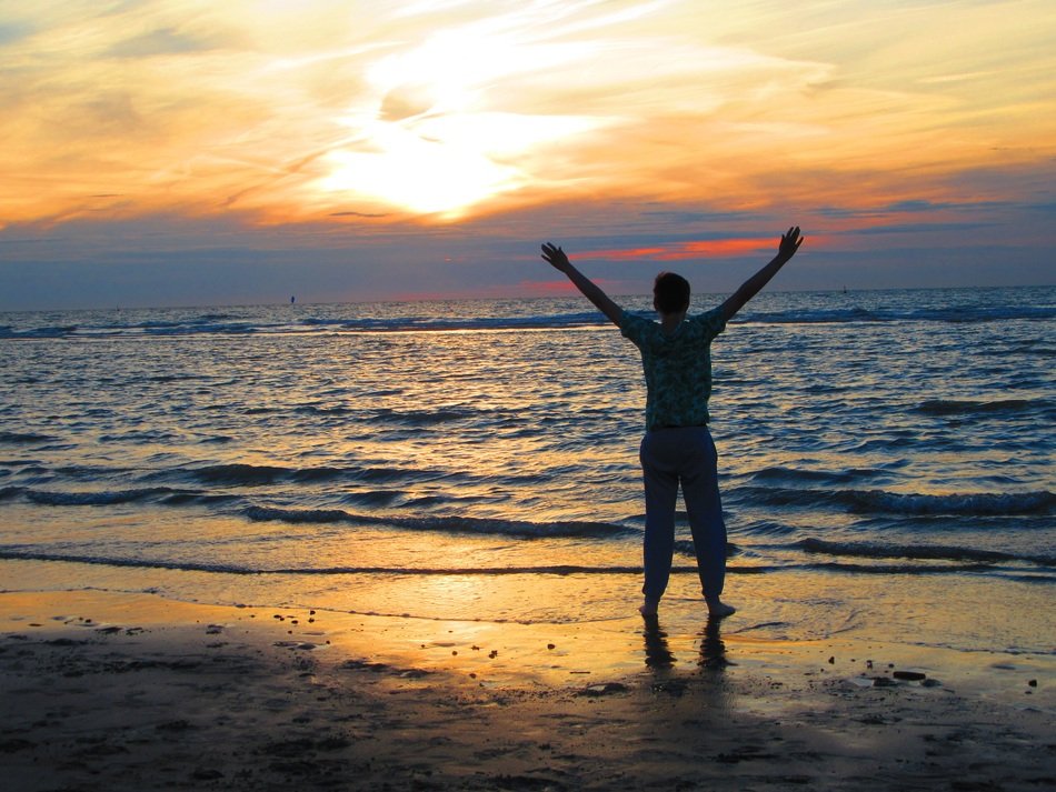 happy Boy by the Sea
