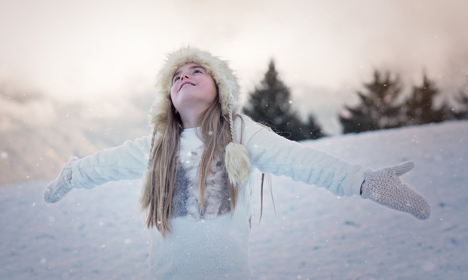 girl as a symbol of winter